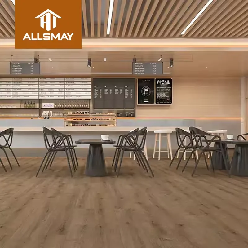 Luxury Anti-Slip Beige PVC Tiles 30cm Click-Installation Indoor Car Wash Waterproof Modular Floor Stickers Luxury Garage PVC