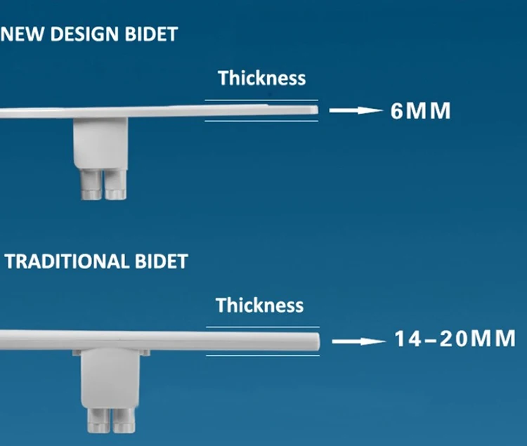 New Model Super Slim Self Cleaning Dual Nozzle Front Rear Feminine Wash Mechanical Bidet Toilet Attachment