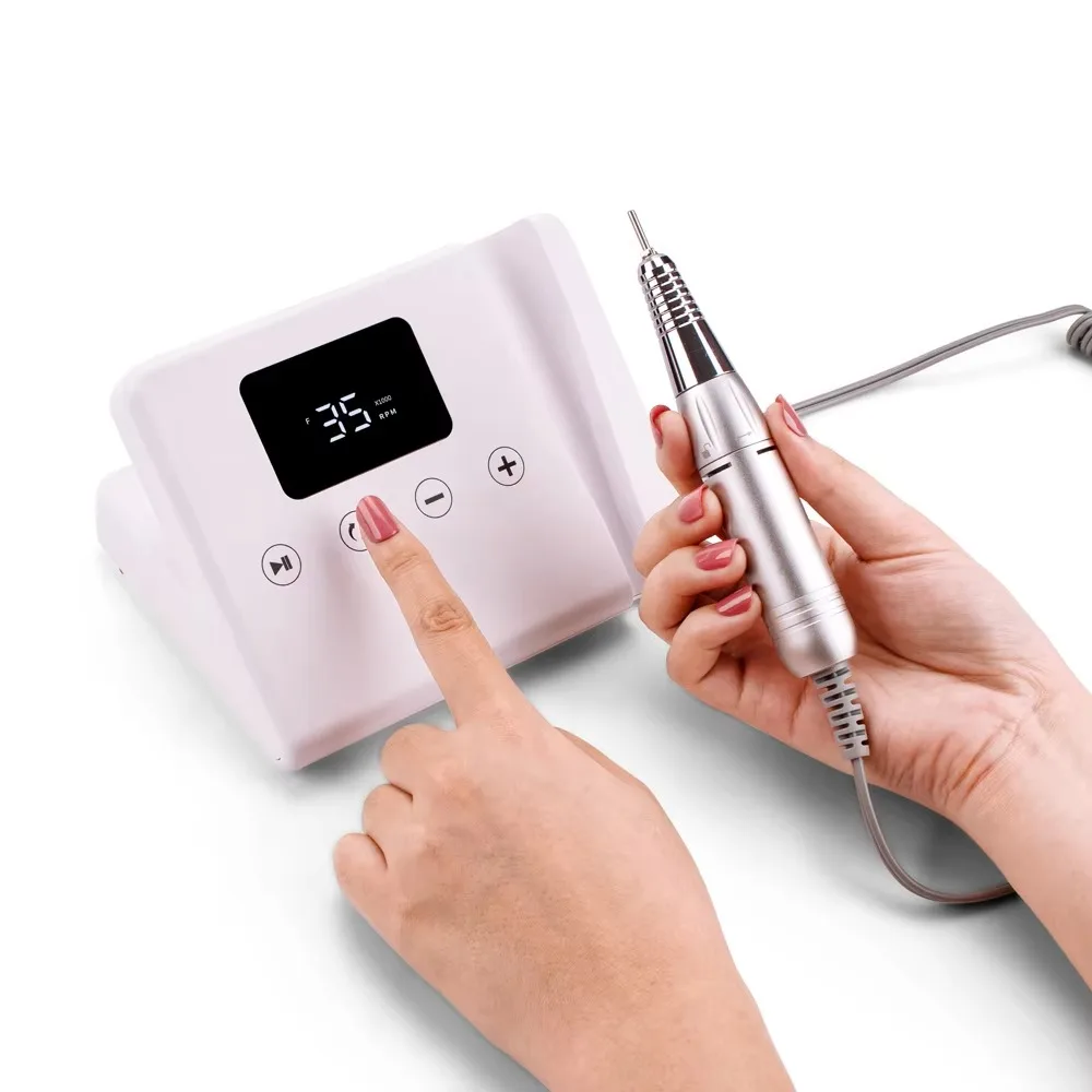 High Quality Professional 35K Telephone Carbon 2 IN 1 Brushless Hybrid Portable Desktop 35000 rpm nail drill machine