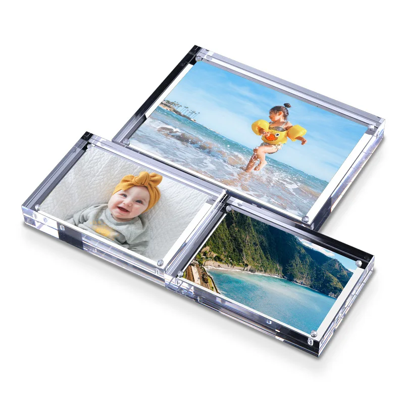 Magtoon Custom Wholesale 5X7 Inch Sublimation Magnet Picture Luxury Premium Magnetic Acrylic Photo Photograph Block Frame