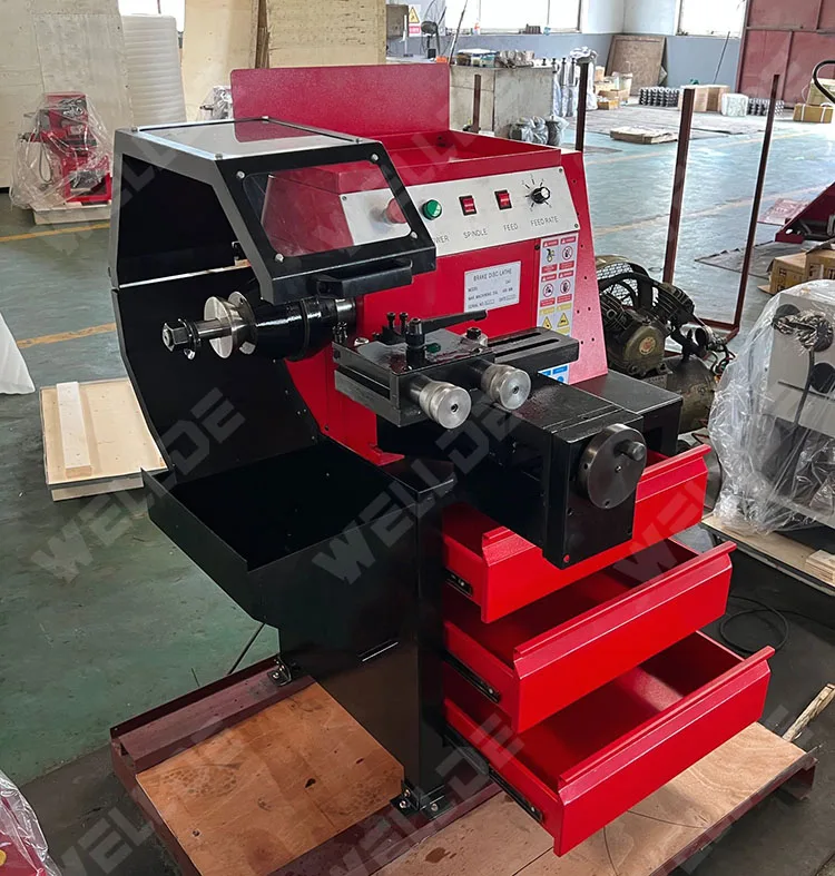 WELLDE C45 Brake Disc Drum Lathe For Car Repair Cutting Machine