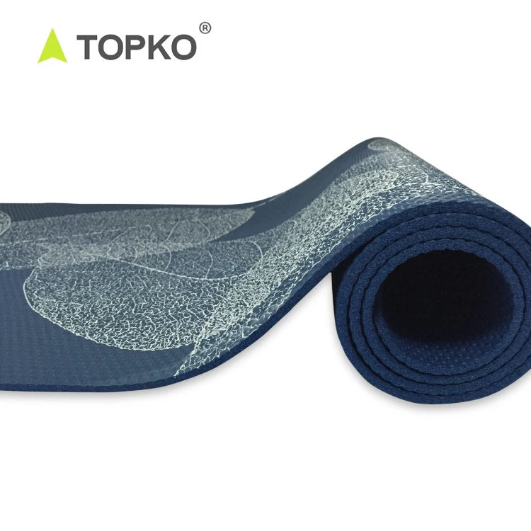 TOPKO Экстра толстый Йога упражнения пользовательский печати NBR йога