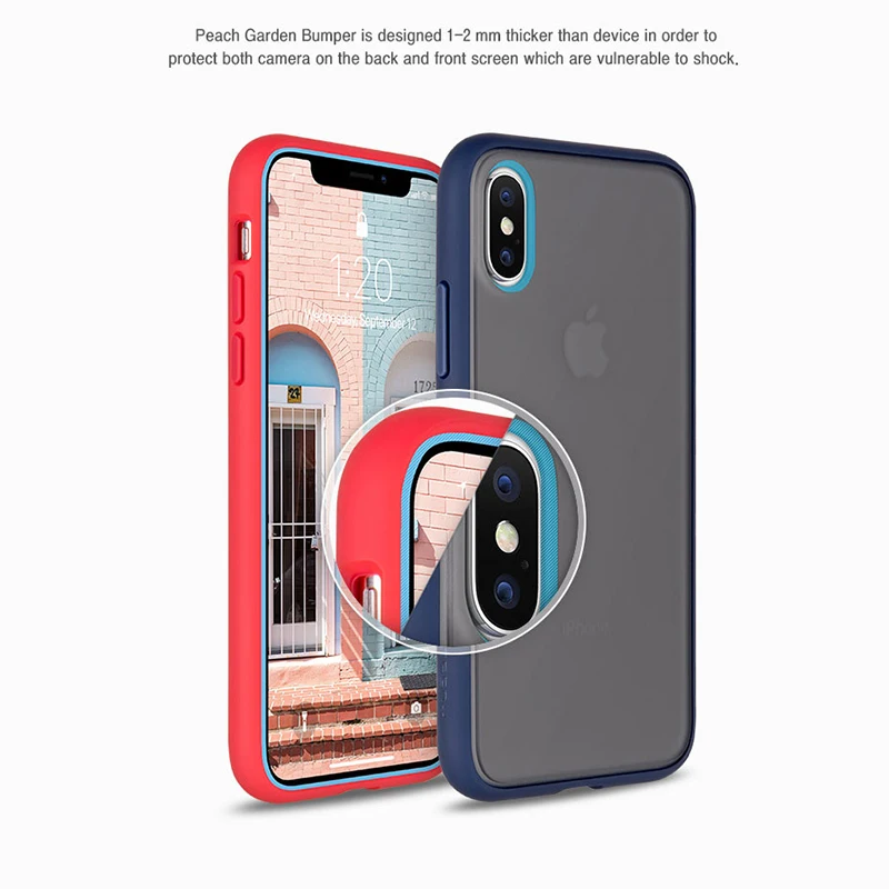 
Goospery latest design peach garden bumper case PC semitransparent phone case for iphone 11 pro max 