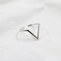 Sterling 925 Silver Jewelry Minimalistic Originality Geometric Triangle Rings sterling silver 925 jewellery