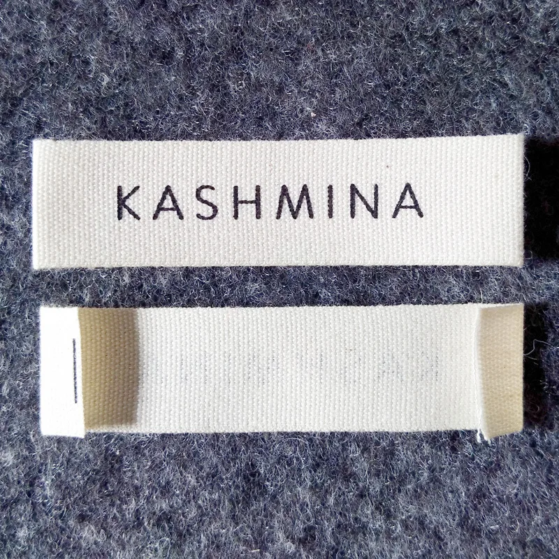 Пользовательские моющиеся этикетки и наклейки для одежды из хлопчатобумажной ткани с серийным номером