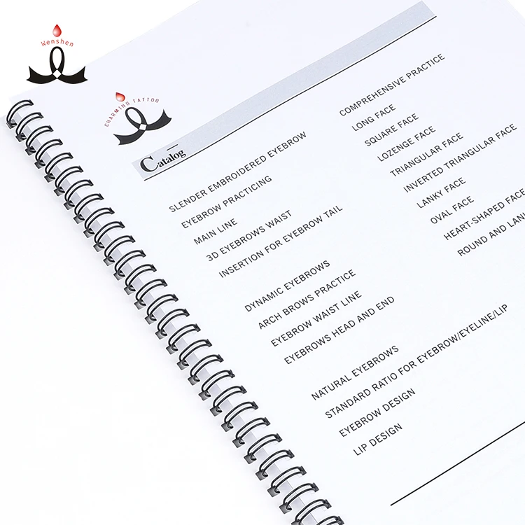 Wenshen English Microblading Practice Training Book Permanent Makeup Practice Album For Training Academy