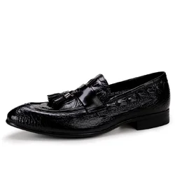 Мужские кожаные туфли с острым носком, классические туфли в британском деловом стиле, однотонные модные туфли больших размеров, 2020