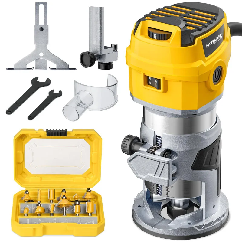 950w 2pcs handheld portable palm wood trimmer routers compact router bits mini hand wood router for woodworking trimming