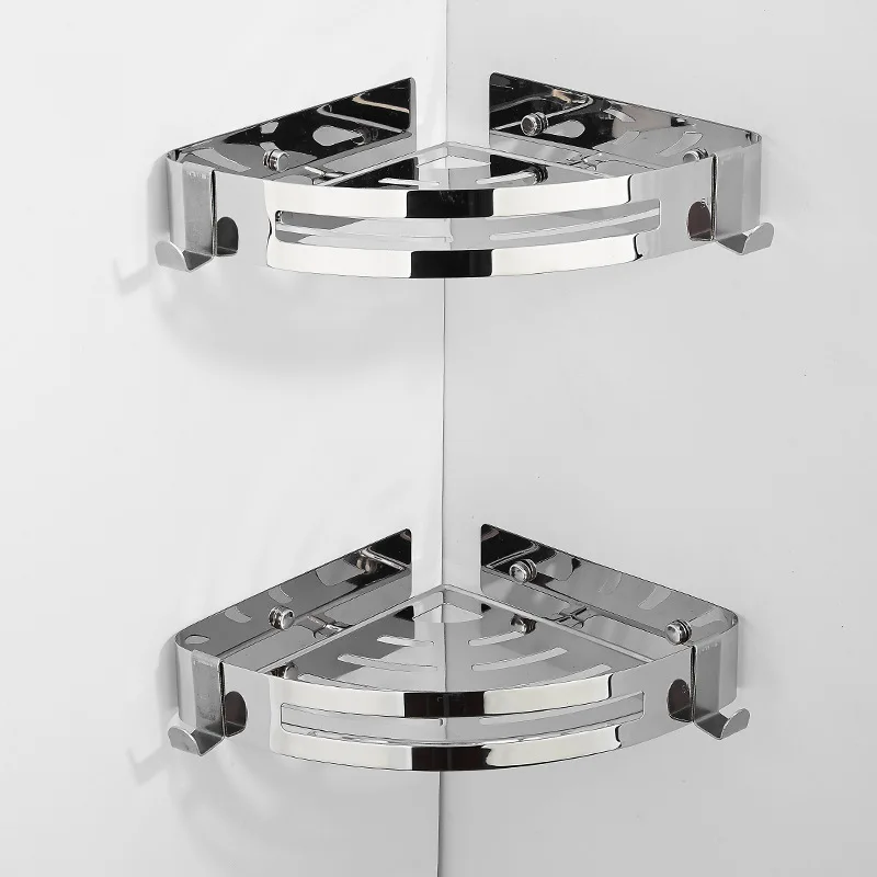 Лидер продаж многофункциональная угловая полка из нержавеющей стали бытовой стеллаж для хранения в ванной комнате