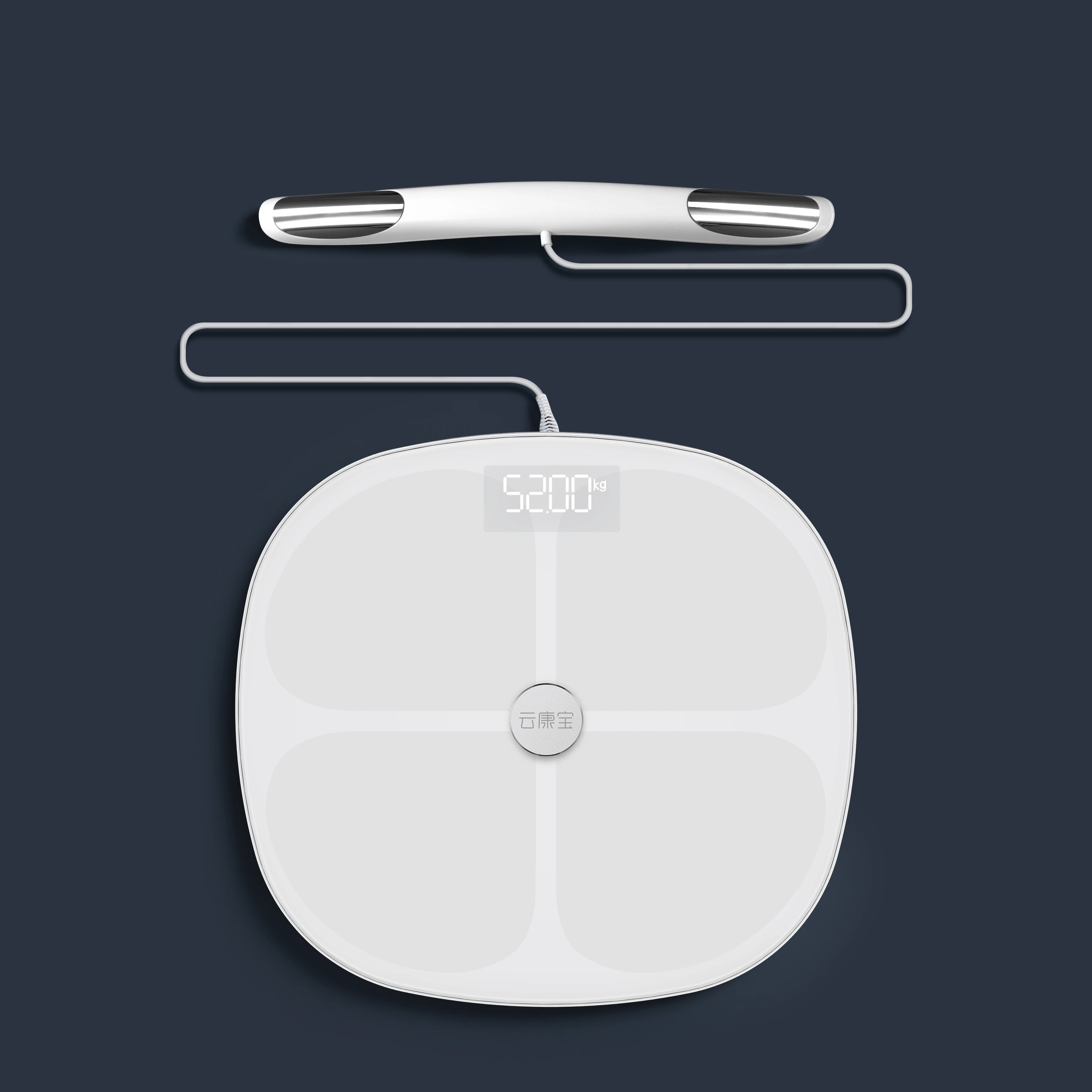 Yolanda Luxury Digital Smart Scale 8-Electrode Body Composition Sensor Bluetooth & WiFi Dual Mode for Bathroom Use