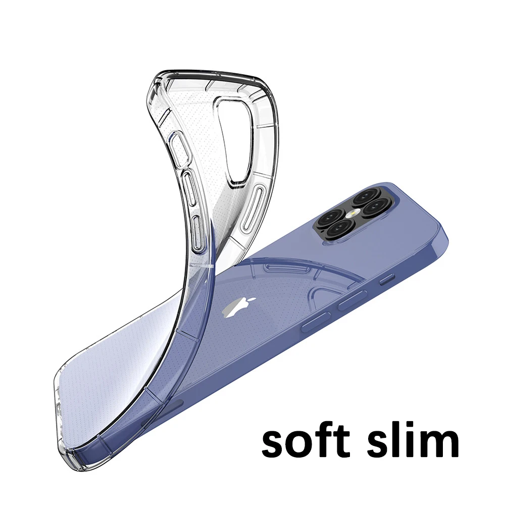 Transparent Mobile Phone Case Gel TPU Case Cover for iPhone 13 8 Plus 7 6 5 XR 12 14 15 Pro Max Clear Case Silicon Transparent