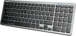 Free Shipping Multi-Device Gray gaming keyboard mouse combos iOS Android Windows Wireless Keyboard