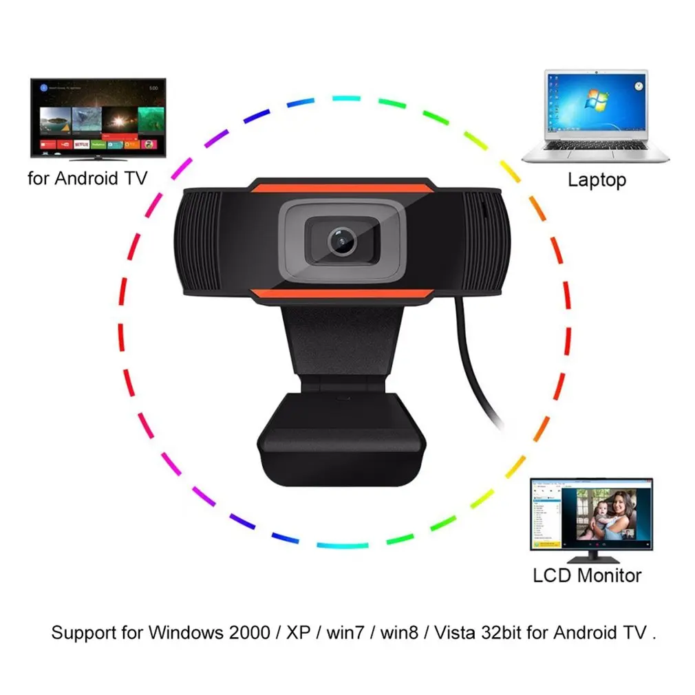 Прямая поставка 720P USB2.0 компьютерная сетевая живая Hd-камера с микрофоном