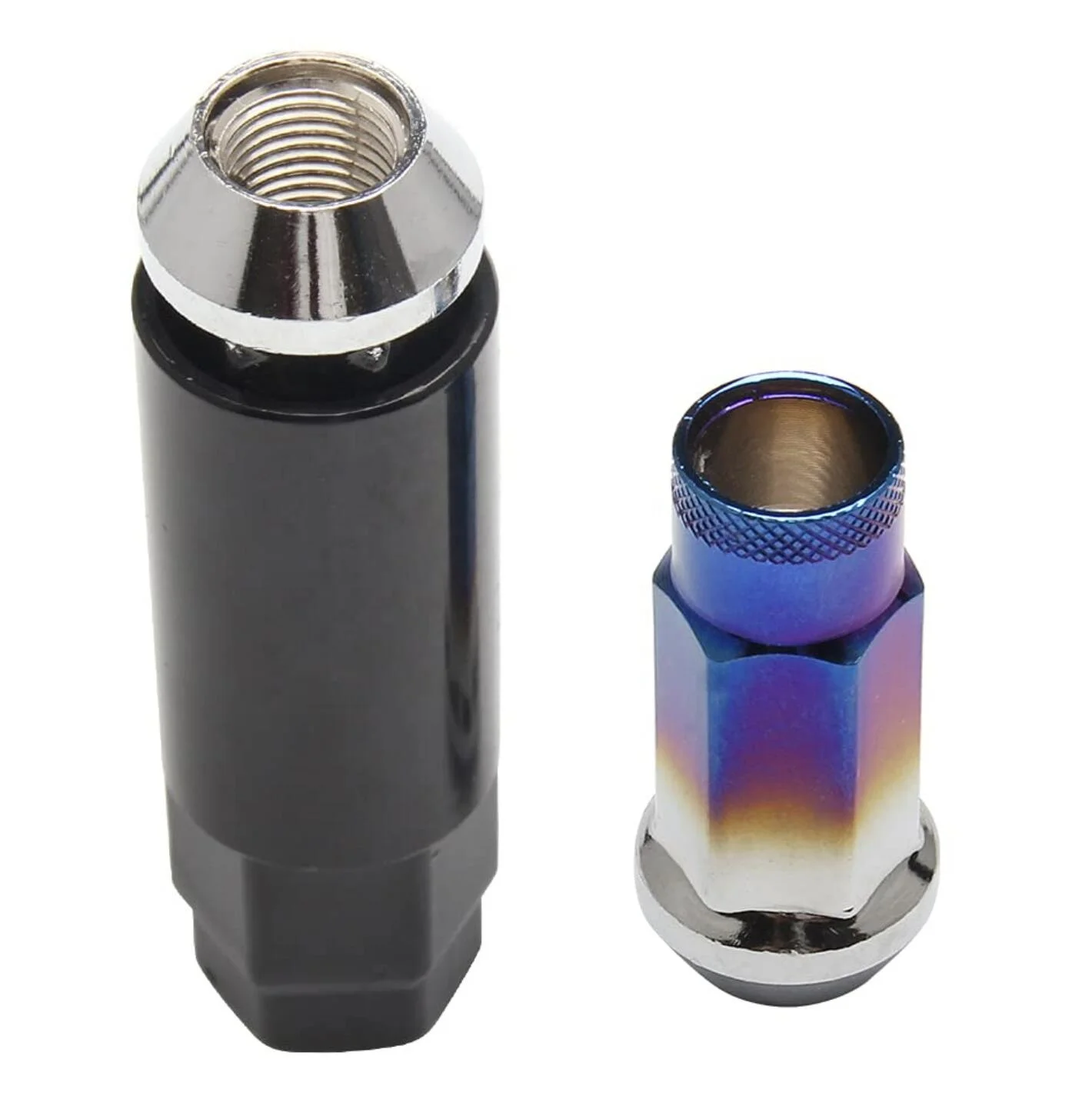 Custom Make Black Color Open End Lug Nut M12 M14 Titanium Wheel Lug Bolt
