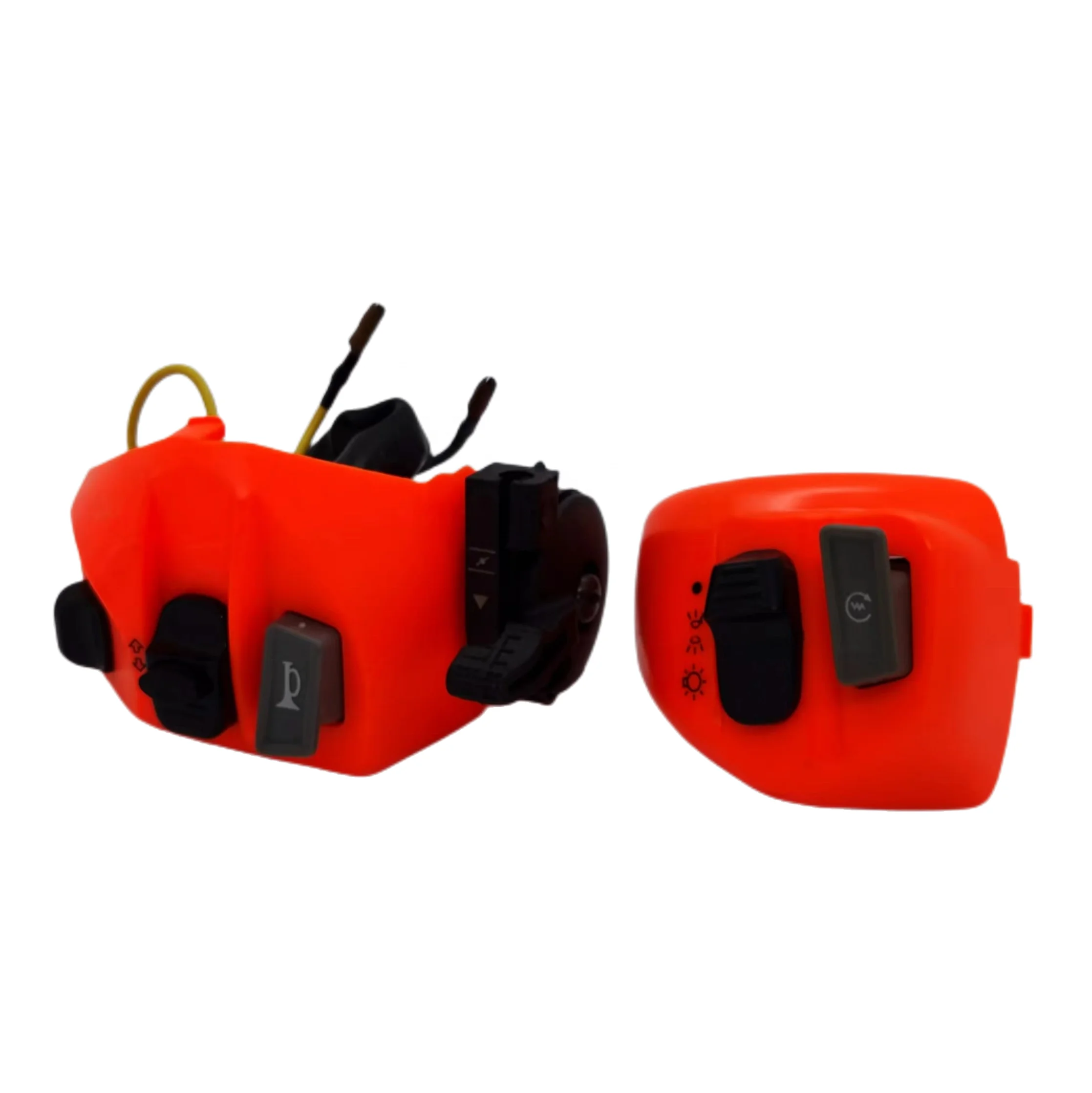 8 Wires MIO LH RH Handle Switch for All Type of Motorcycle Orange
