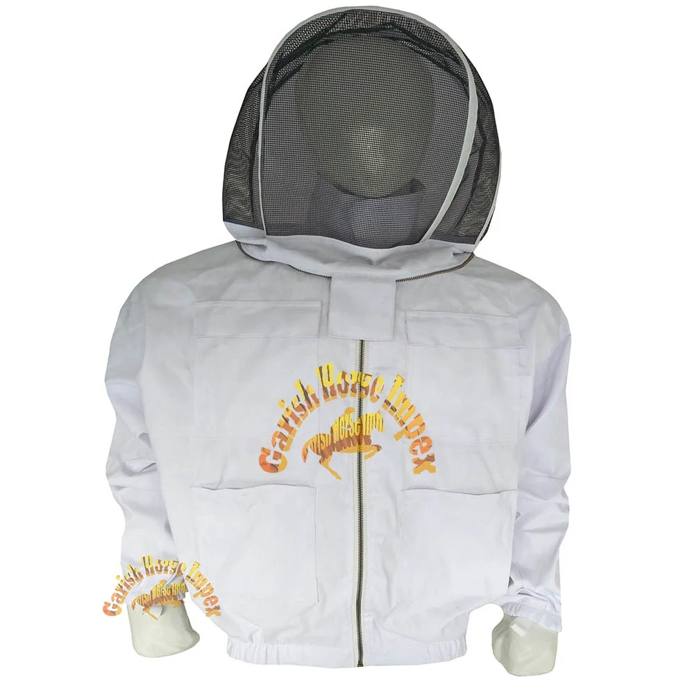 Professional Beekeeping Jacket Premium Cotton Fencing Veil Hood Beekeeping jacket Beekeeping Supplies SupremeCotton Jackets
