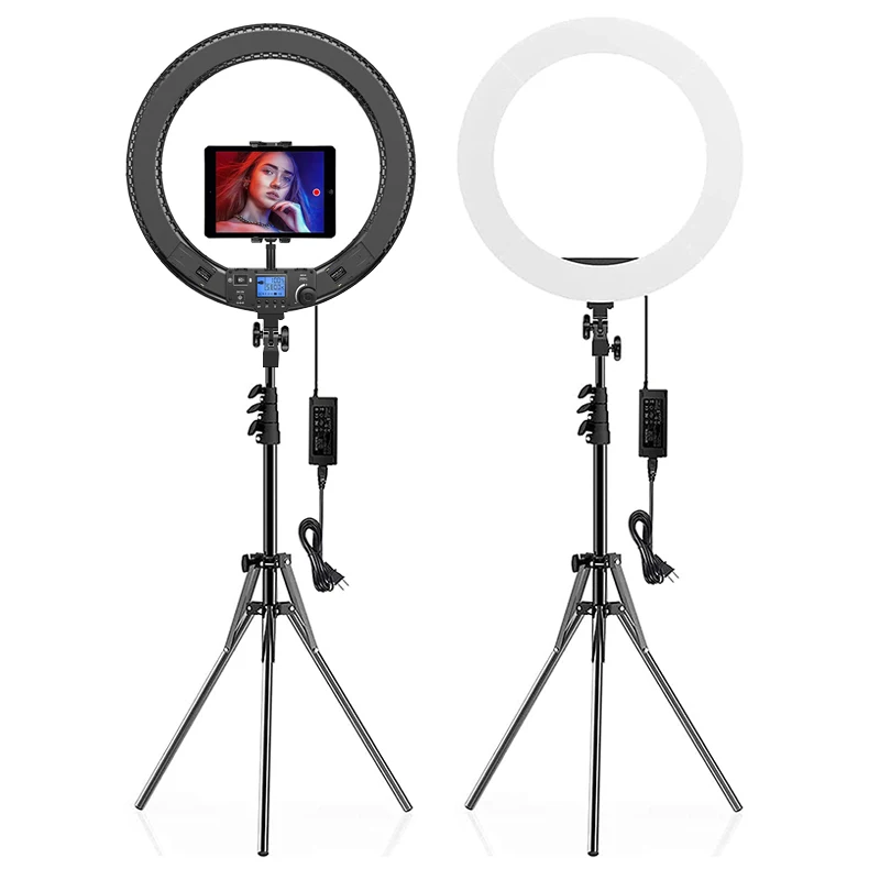 Pixel R60C Led wheel ring light stand selfie led ring light with phone holders led ring lamp for video youtube