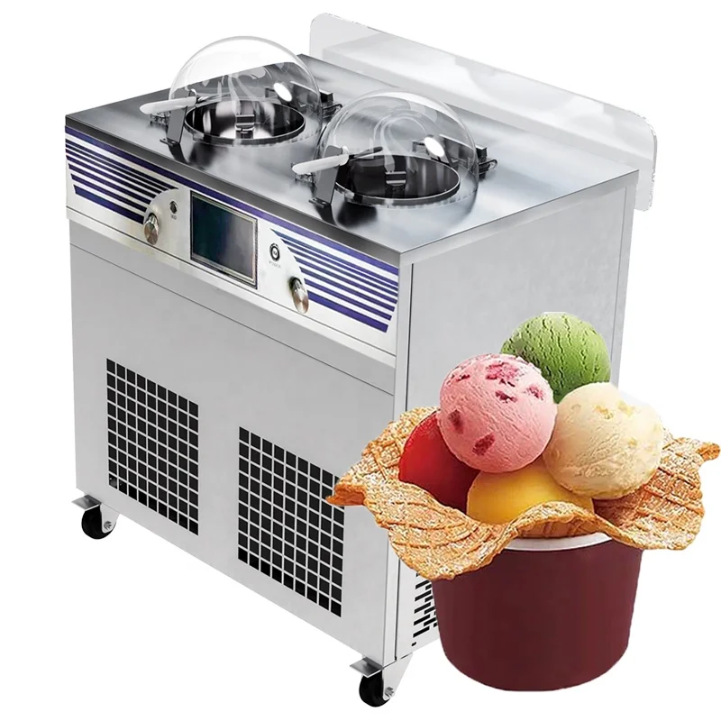 Batch Freezer Commercial Sorbetiere Italian Big Horizontal Hard Gelato Churning Ice Cream Machine for Sale