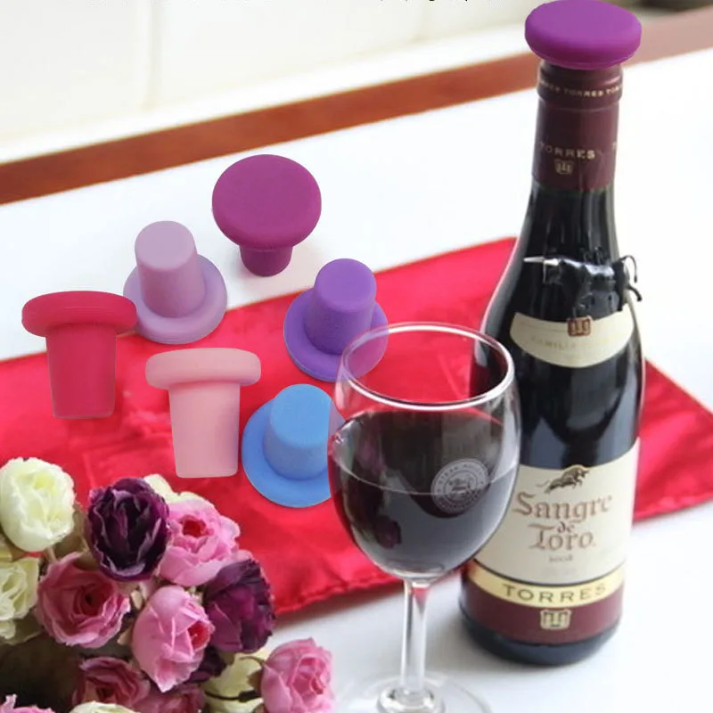 2022 Food Grade Reusable Silicone Bottle Stopper Wine Bottle Plug for wine lovers