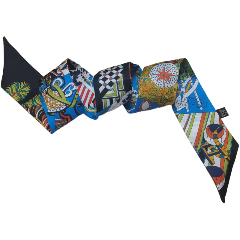 Silk Neck Scarf 100% Silk Bag scarf Silk Hair Scarf