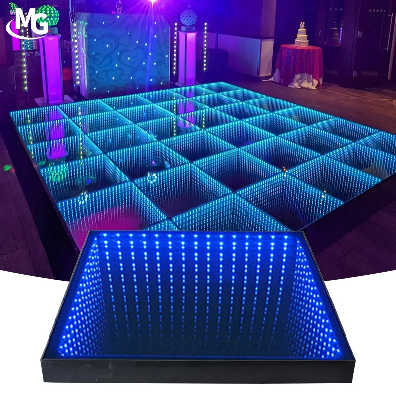RGB Color Changing Sensitive LED Dance Floor Light Floor Tile Light For Disco Interactive Prop