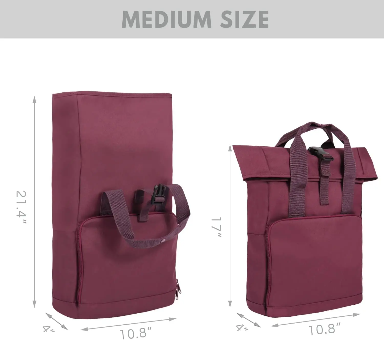 Rolltop Laptop Travel Backpack  Business Computer Backpacks for Men and Women