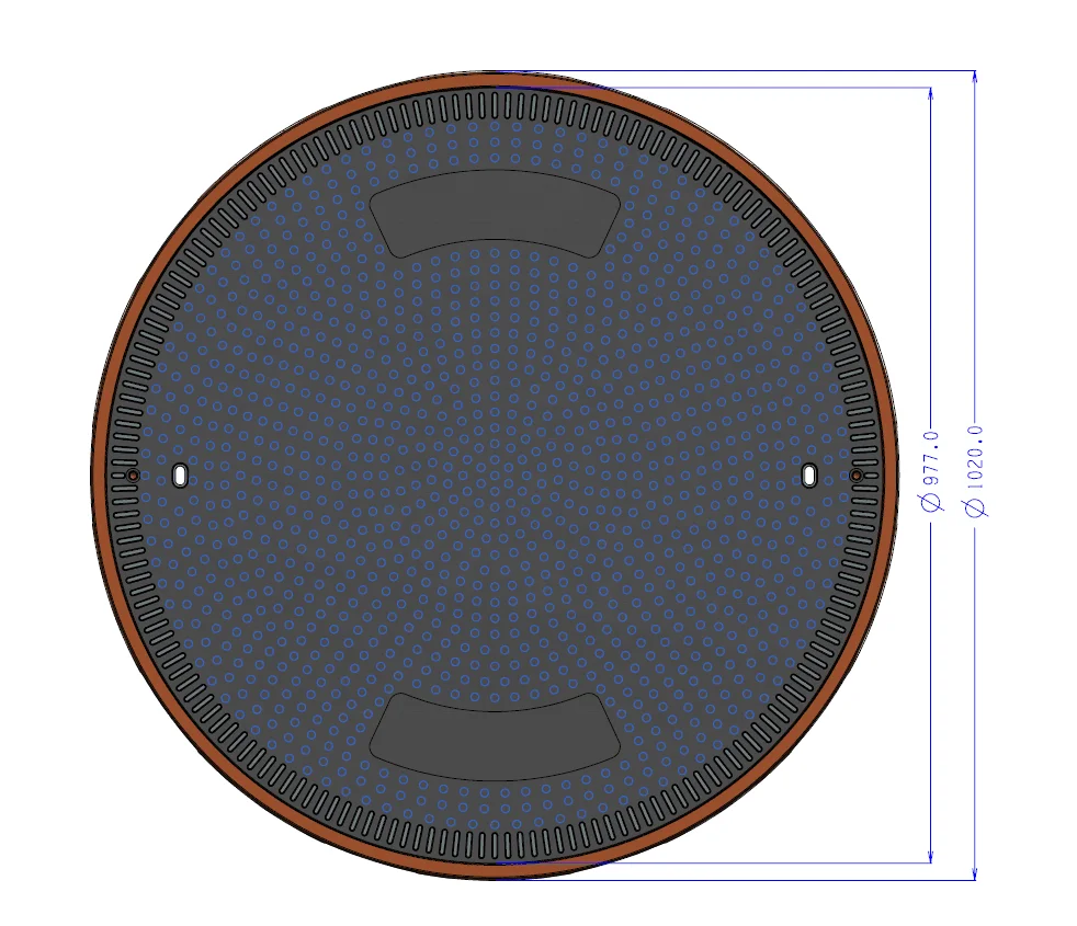 900mm D400 Composite Fuel Station Manhole Cover
