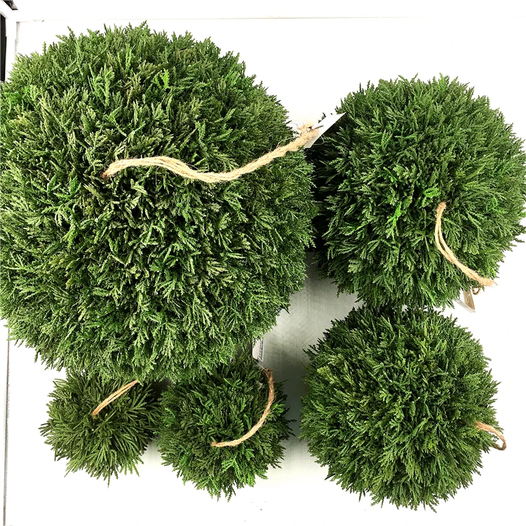 Factory Cedar ball Price Plastic Grass Artificial Tree Plant Ball