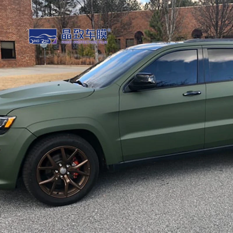 Новый стиль камуфляж армейский зеленый автомобиль Матовая Военная Зеленая виниловая автомобильная пленка