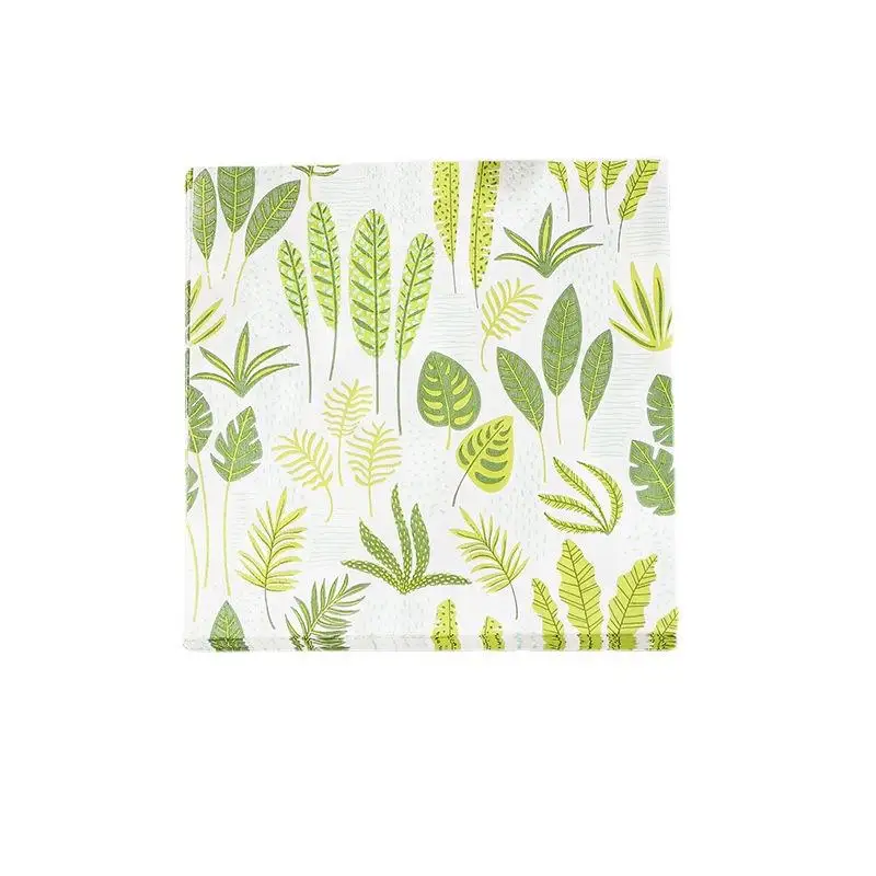 Custom Beautiful Pattern Paper Printed Leaf Dinner Napkins Serviettes For Coffee Shop
