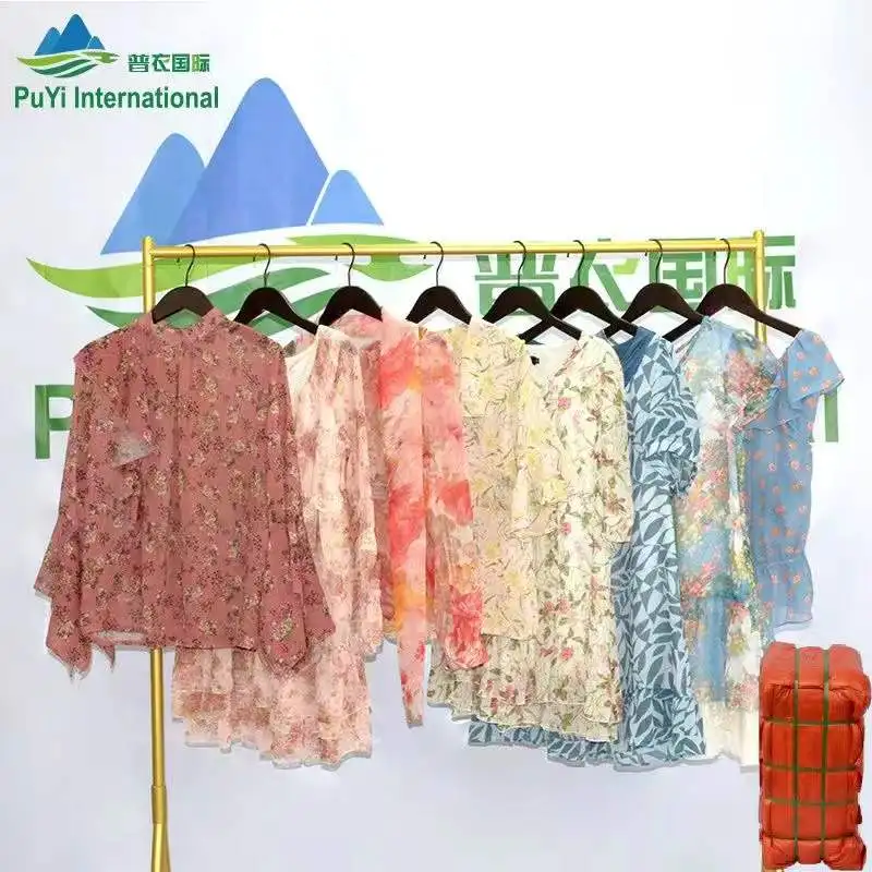 First Grade Used Clothes Uk Ladies Silk Blouse Second Hand Clothing
