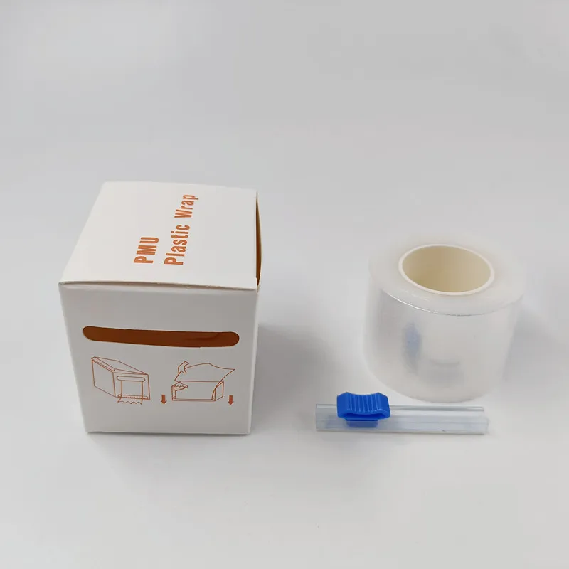 Free Sample upgrade big roll eyebrow cover tattoo plastic  wrap with cutting blade  microblading supplies