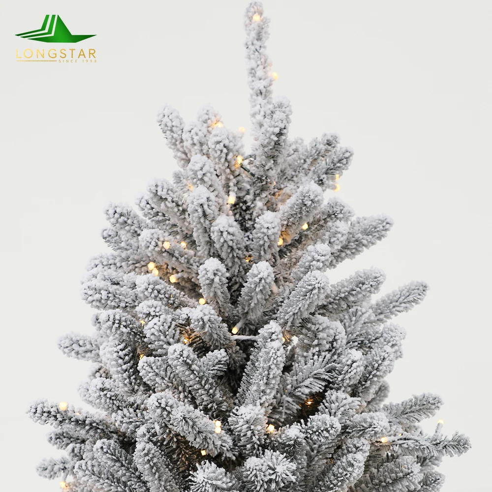 Wholesale   Artificial Tree With Ornament Ball Snow Flocked Christmas Tree For Decoration Product