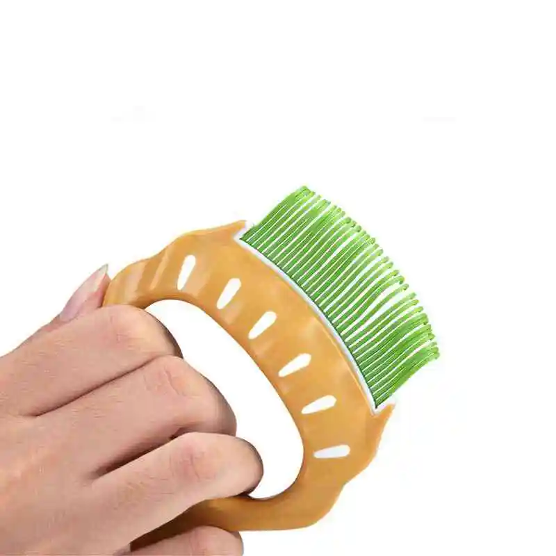 Lepai Dog Cat Massage Soft Brush Shell-shaped Handle Hair Groom Cleaning Comb pet grooming brush