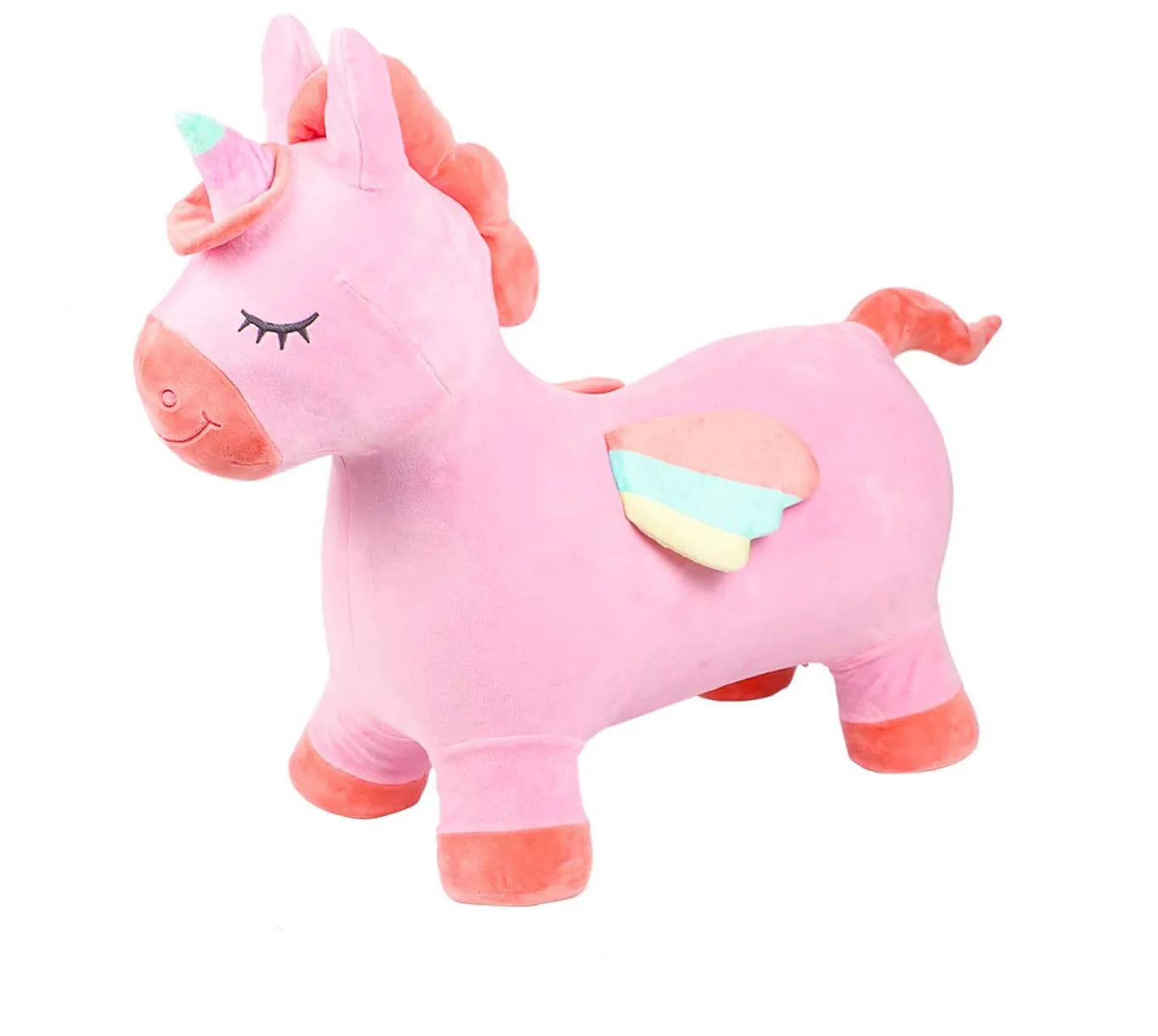 
Inflatable Jumping Horse Space Hopper, Animal Hopper Plush Covered for Kids 