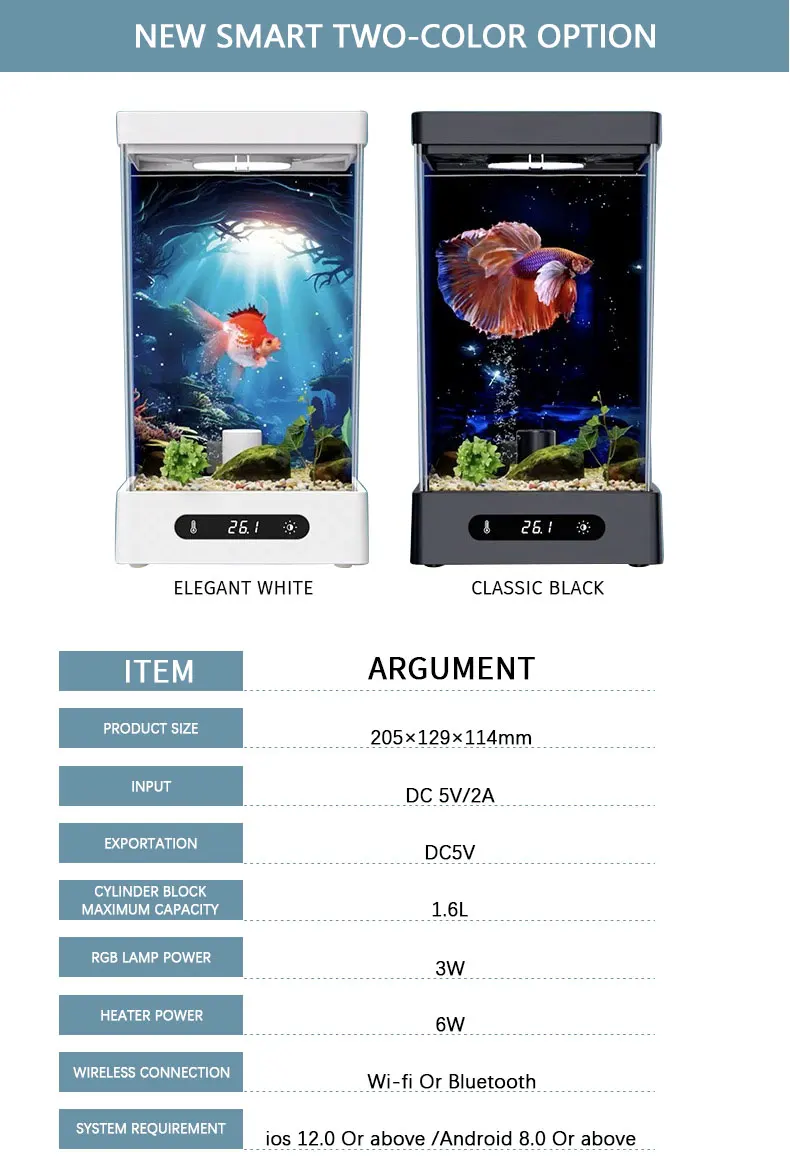 High Transparency ABS Plastic Shell Square fish tank GoldfisTankh  aquarium With Cover