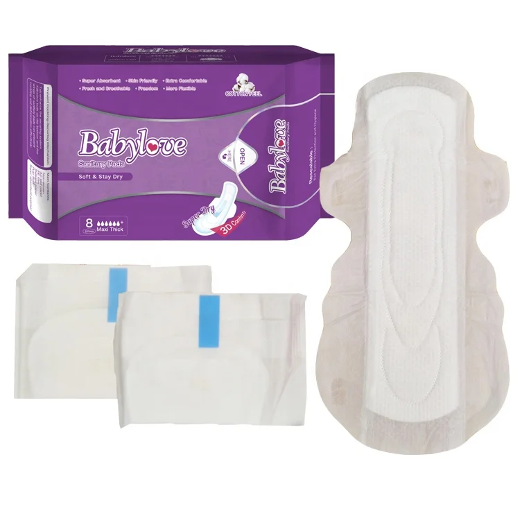 OEM Natural Soft Organic Cotton Menstrual Biodegradable Women Pads Economic Super Absorbency Sanitary Towels Supplier In China