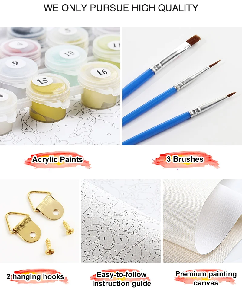 DIY painting by numbers for adult customised paint by numbers modern art paint by number