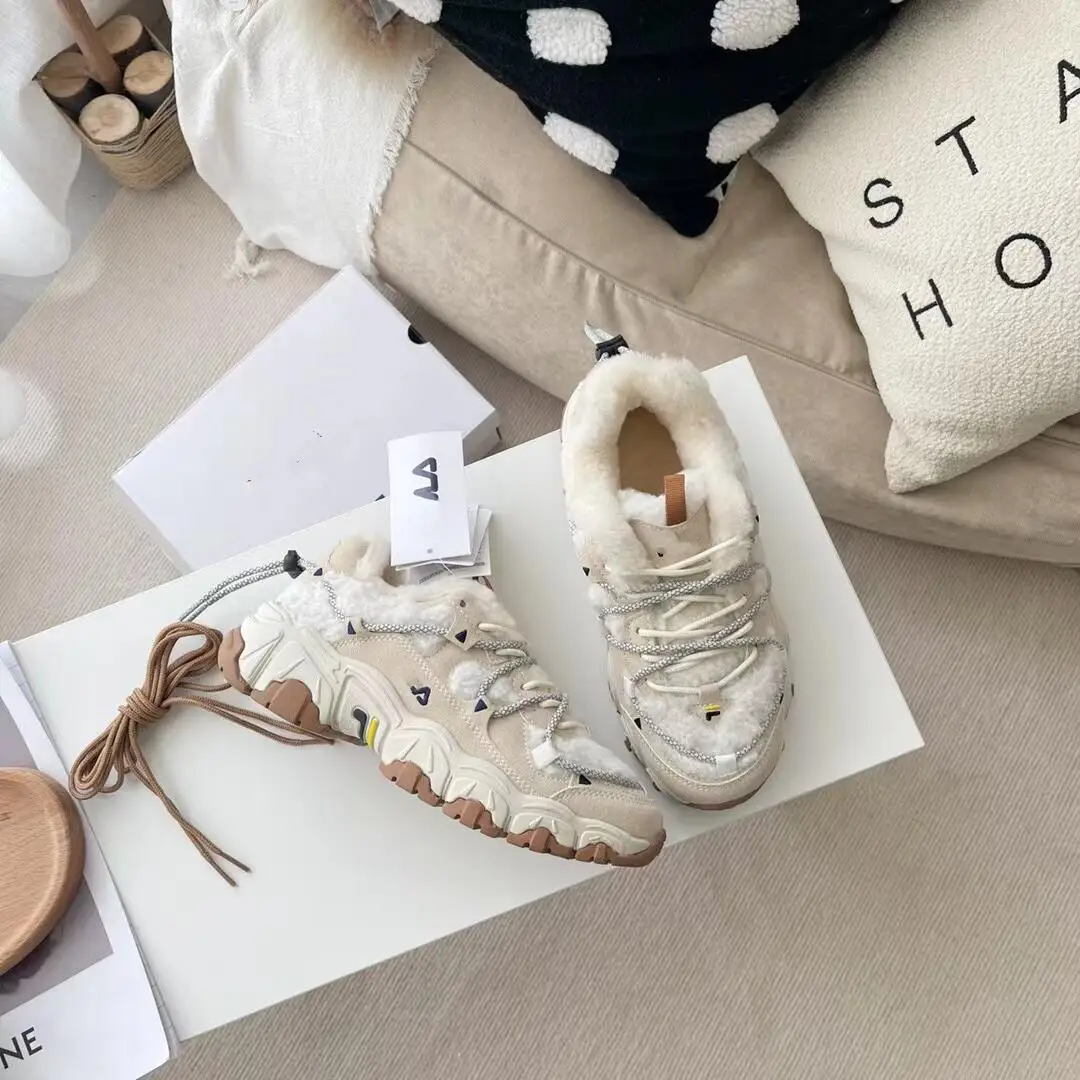 Новые дизайнерские Брендовые женские шерстяные прогулочные ботинки, зимние теплые женские ботинки для отдыха и снега, спортивная обувь