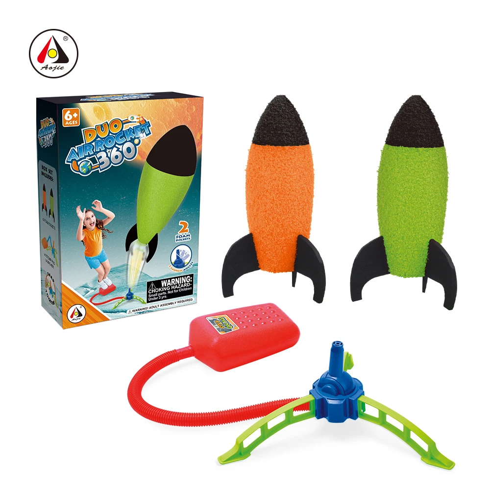 Aojie Rocket Launcher for kids Stomp Launch Pad With 2 Foam Rockets Fun Outdoor Toy for Kids Birthday Gifts