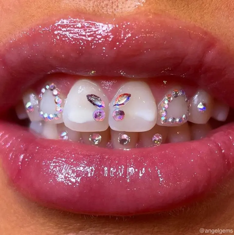 10pcs/pack  Dental Tooth Decoration  Real Crystal Horse Eye Butterfly Tooth Gems