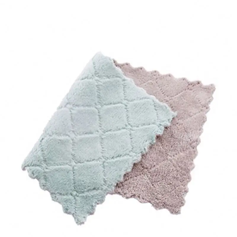 Wholesale microfiber Absorbent Kitchen Dish Cloth Towel,Non-stick Oil Washing Cloth Rag,Household Tableware Cleaning Wiping