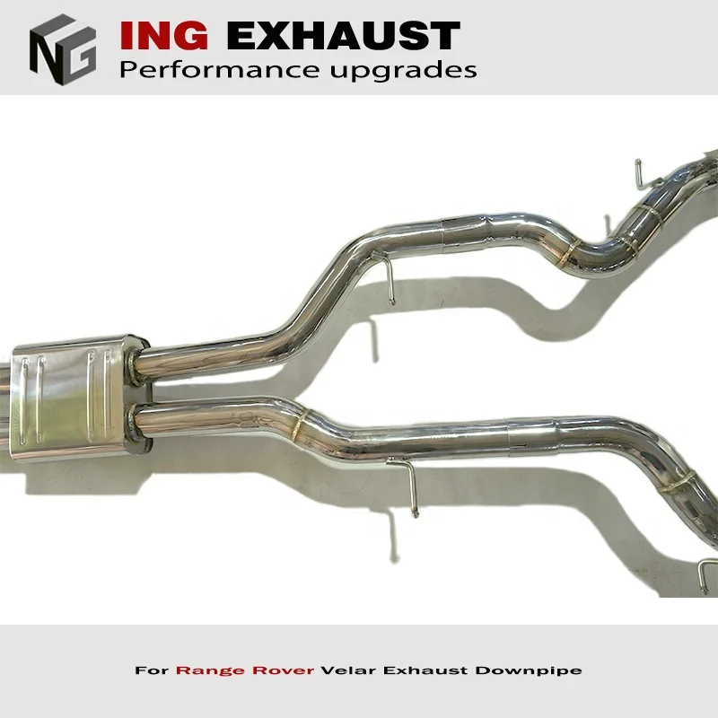 ING car exhaust pipe for 2017-up Range Rover Velar 3.0T stainless steel catback exhaust muffler with valve