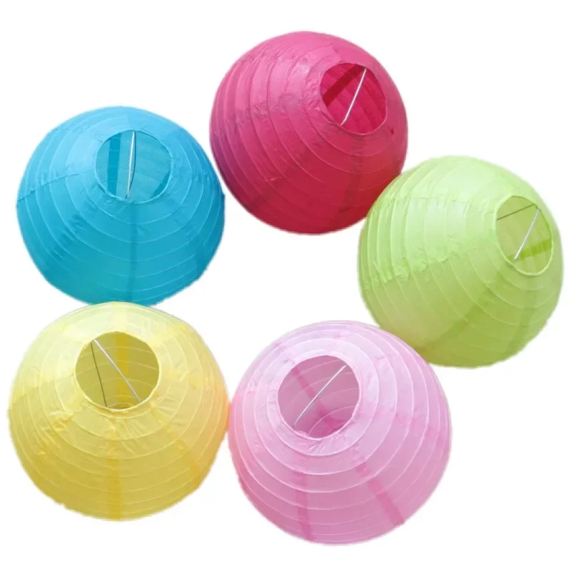 Colorful Party Festival Hanging Background Decoration Tissue Round Paper Lanterns Cheap Chinese Paper Lanterns