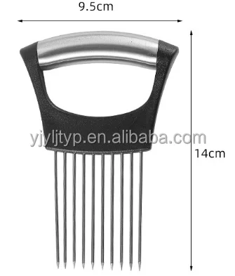 Hot Sell Food Grade Onion Holder Slicer Slicing Tomato Potato Tool Stainless Steel Onion Cutter