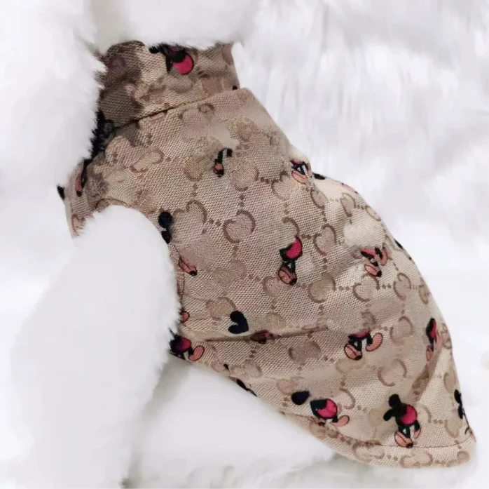 Autumn/Winter Pet Popular Logo Clothes Cat Teddy Puppy Cotton Warm Apparel Dog Vest With Hoodie