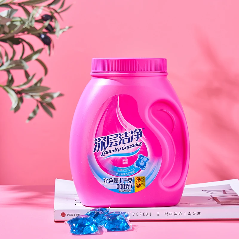 China Manufacturer Liby Washing Pods Capsule 72H Anti-Bacterial 8 Times Clean Power Laundry Detergent Pods