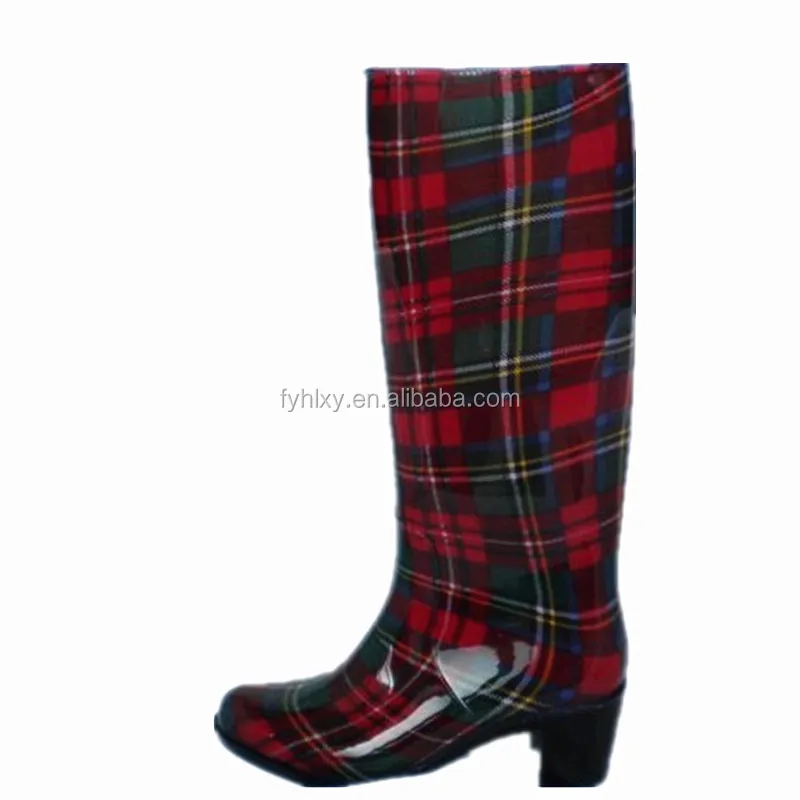 waterproof cheap women PVC  rain boots high heel