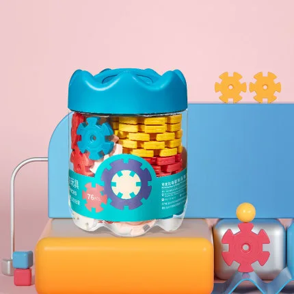 KUB 2020 76 шт. снежинки детские строительные игрушки набор «сделай сам» развивающие пластиковые строительные блоки игрушки снежинки