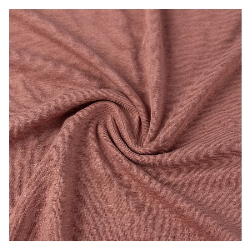 Free Sample Factory Directly Single Jersey 55%Hemp 45%Organic Cotton Hnitted  Fabric For T Shirt